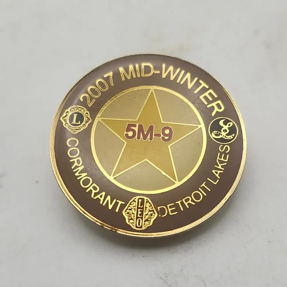 2007 Lions Club 5M-9 Mid-Winter Cormorant Detroit Lakes Enamel Twin Post Pin